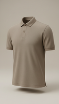 Polo piqué color topo