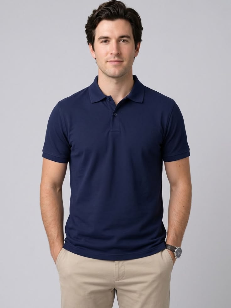 Remera polo premium azul marino