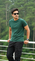 Básica premium algodón verde musgo
