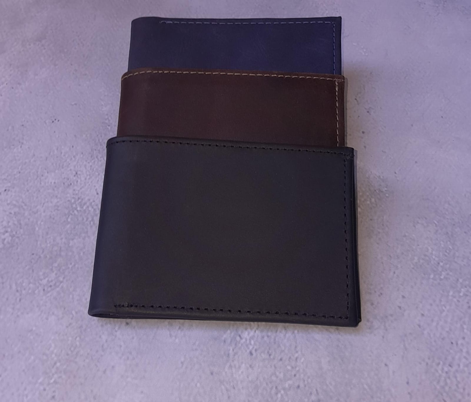 Billetera cuero premium marrón