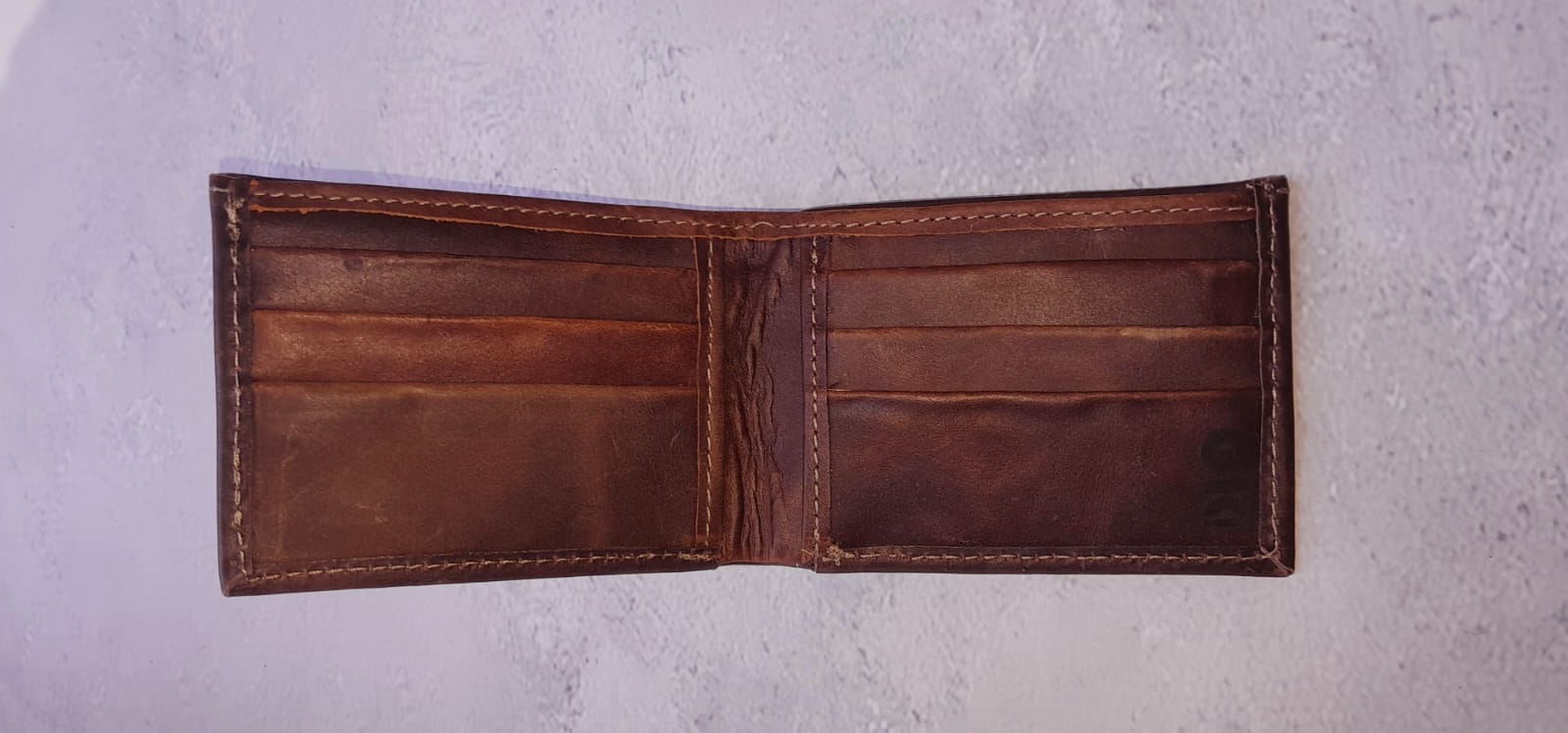 Billetera cuero premium marrón